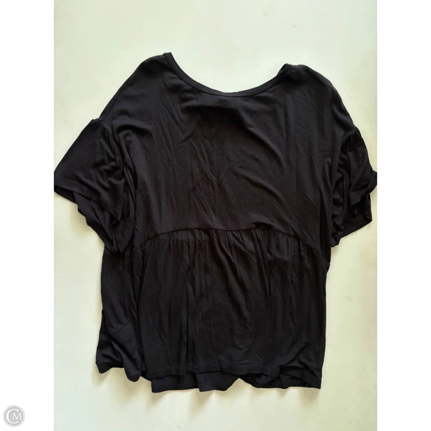 Top Short Sleeve By Loft In Black, Size: Sp