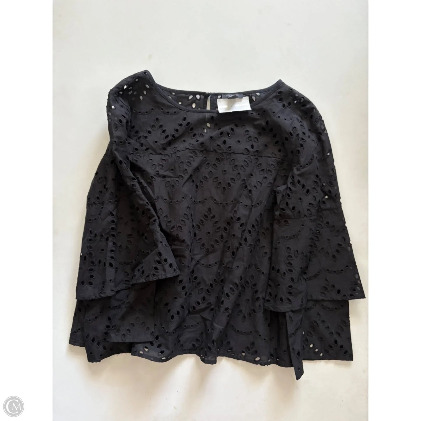 Top Short Sleeve By Ann Taylor In Black, Size: Xs
