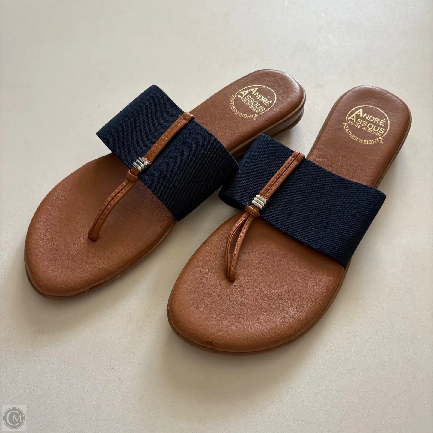 Sandals Flip Flops By Andrea In Navy, Size: 9