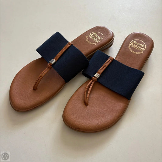 Sandals Flip Flops By Andrea In Navy, Size: 9