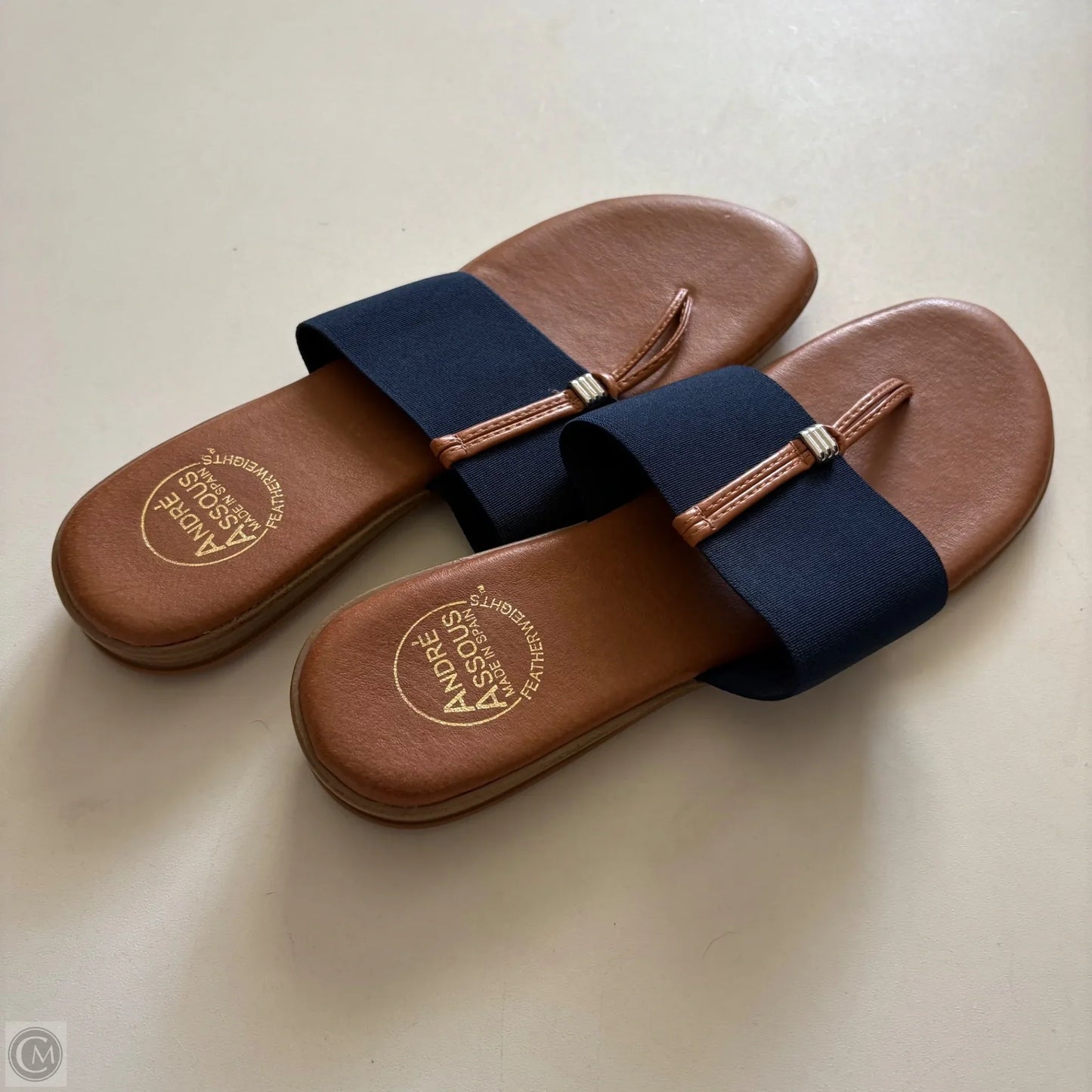 Sandals Flip Flops By Andrea In Navy, Size: 9