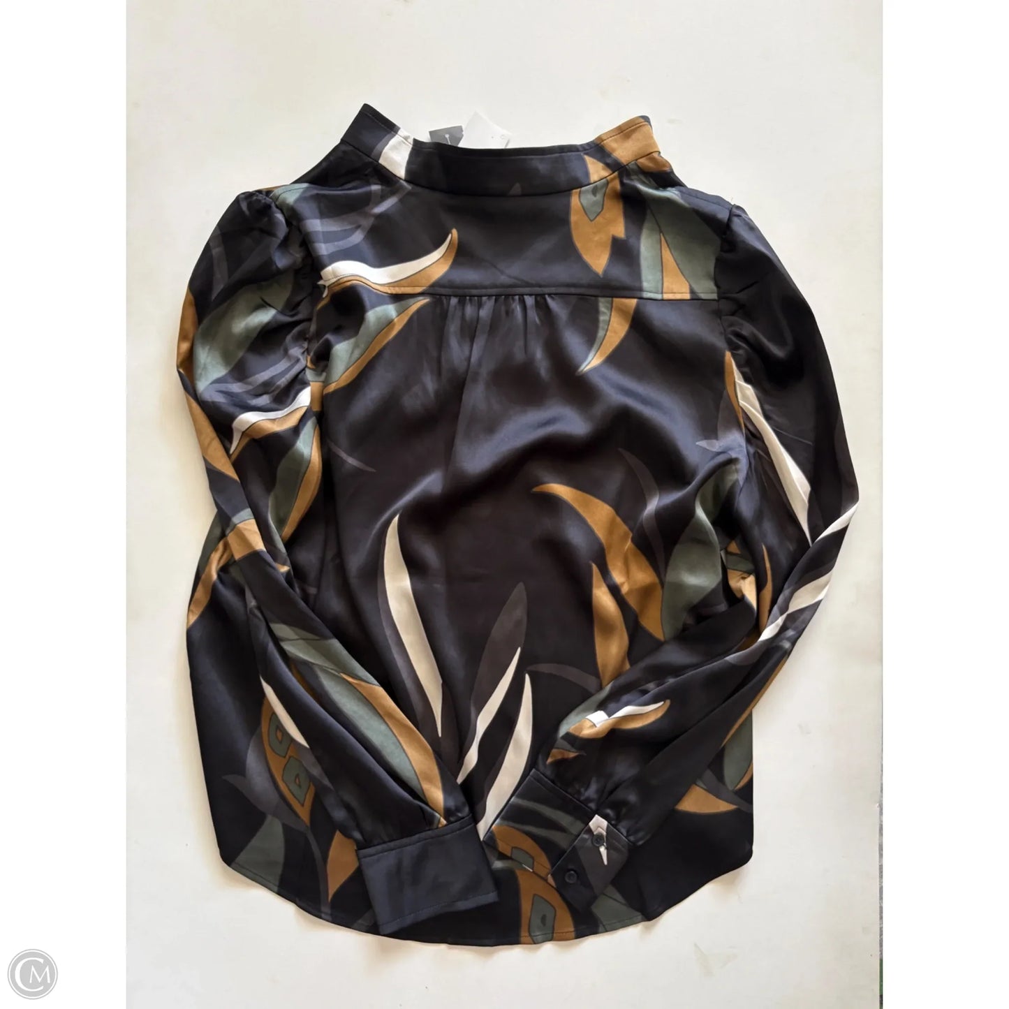 Blouse Long Sleeve By White House Black Market In Black, Size: 10