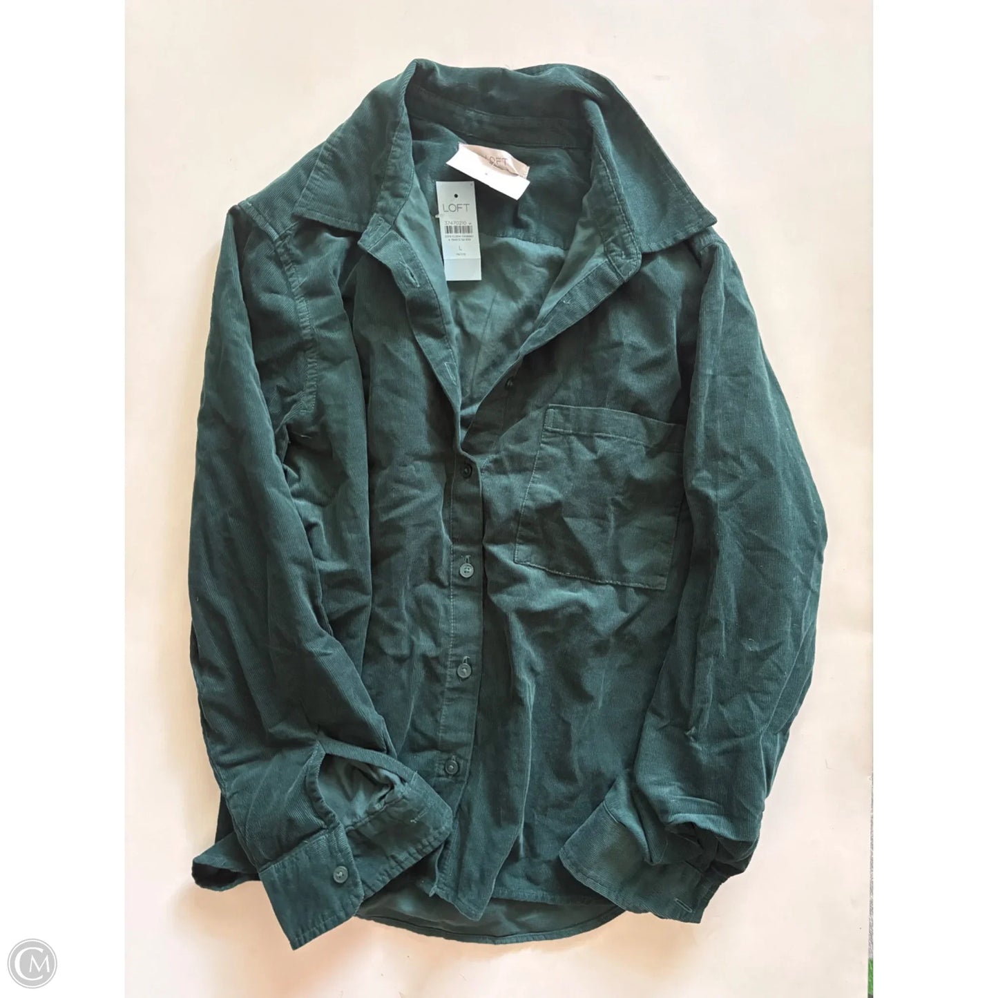 Top Long Sleeve By Loft In Green, Size: Lp