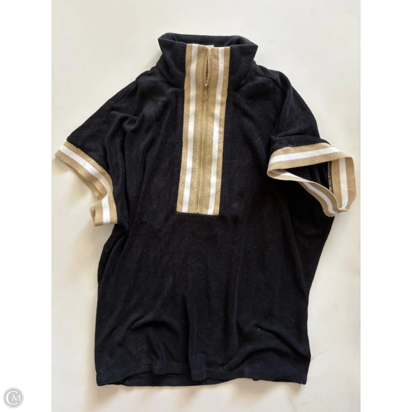 Top 2pc Short Sleeve By Cma In Black, Size: Xs