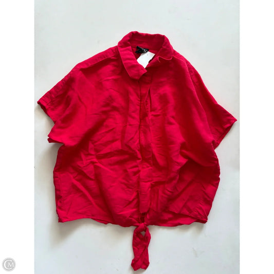 Top Short Sleeve By Inc In Red, Size: S