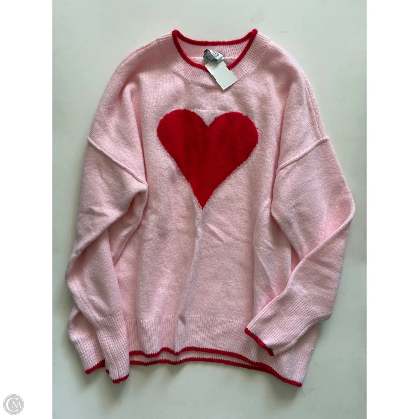 Sweater By Cece In Pink & Red, Size: S