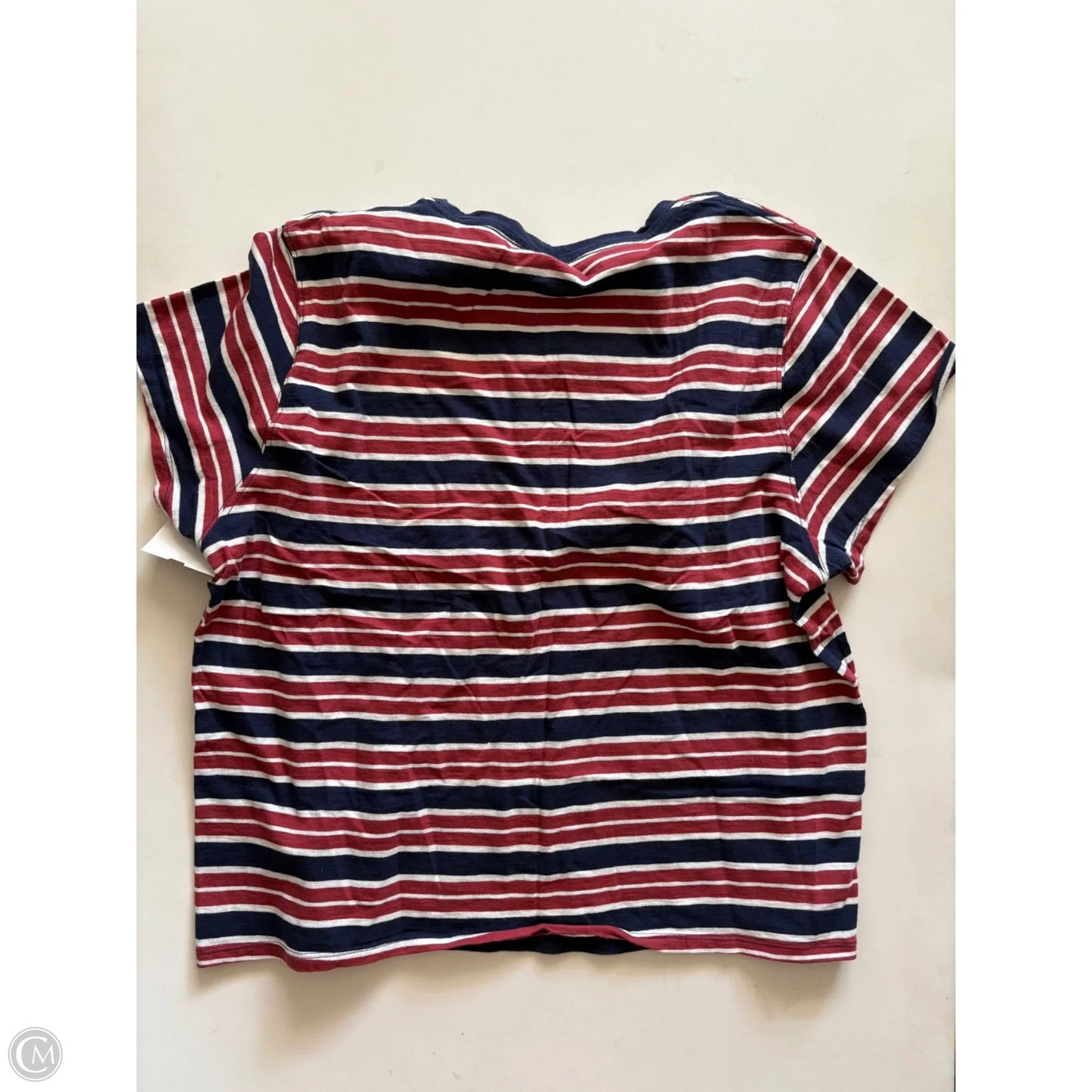Top Short Sleeve By Aerie In Striped Pattern, Size: Xl