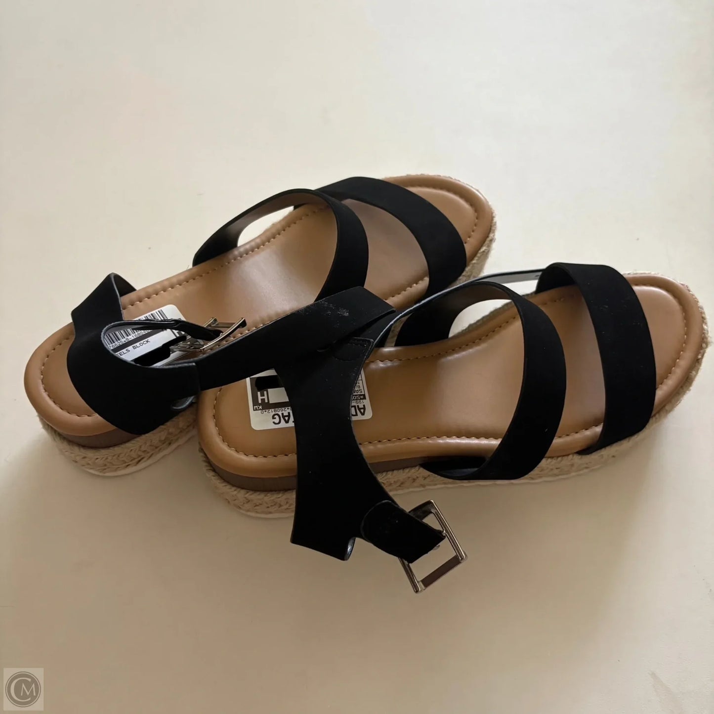 Sandals Heels Block By Soda In Black, Size: 10