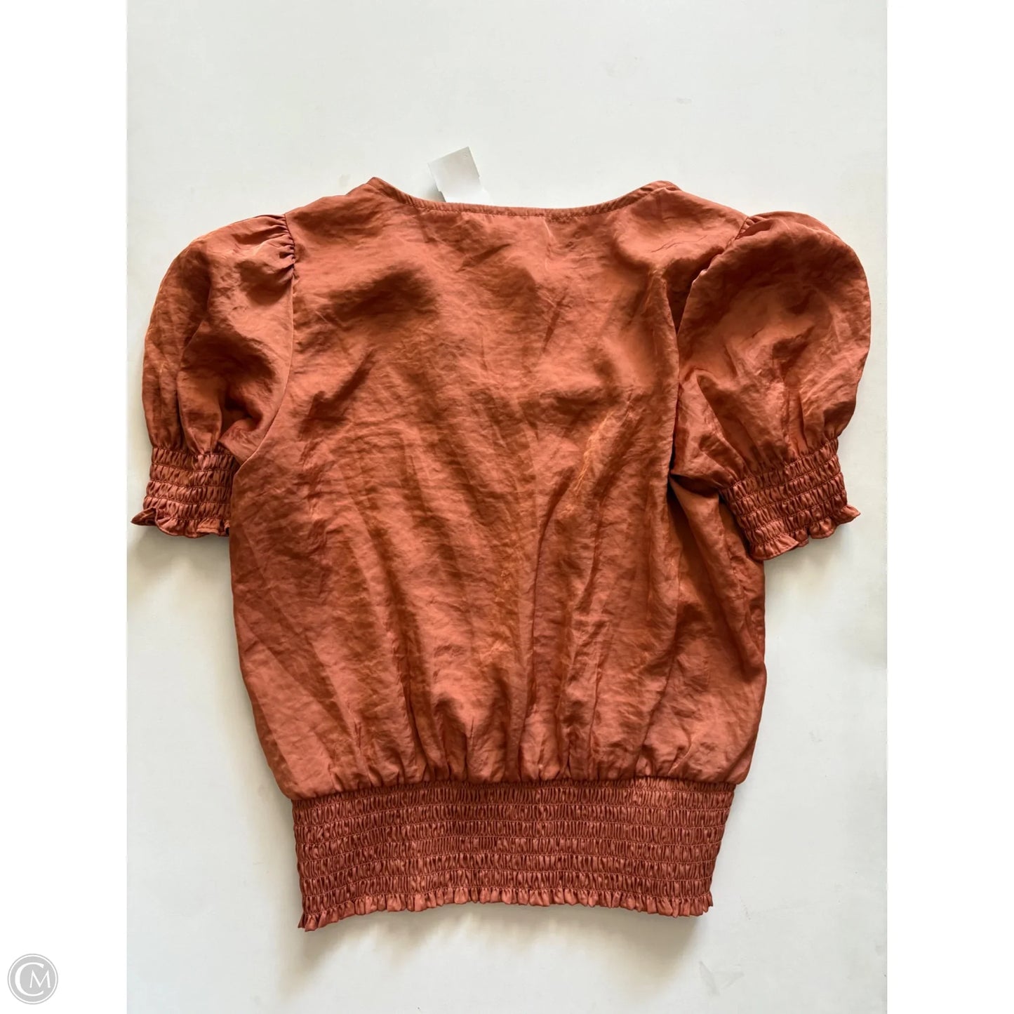 Blouse Short Sleeve By Philosophy In Bronze, Size: M