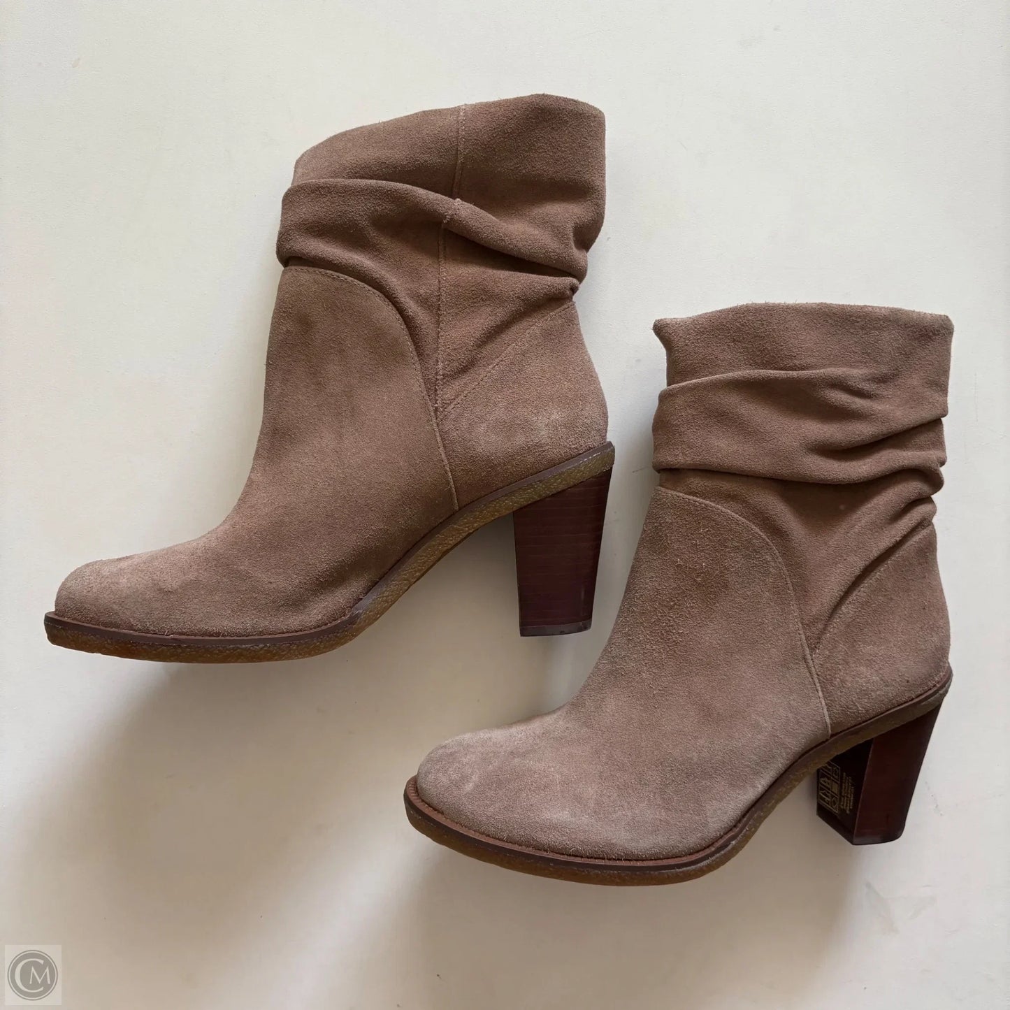 Boots Ankle Heels By Vince Camuto In Tan, Size: 8