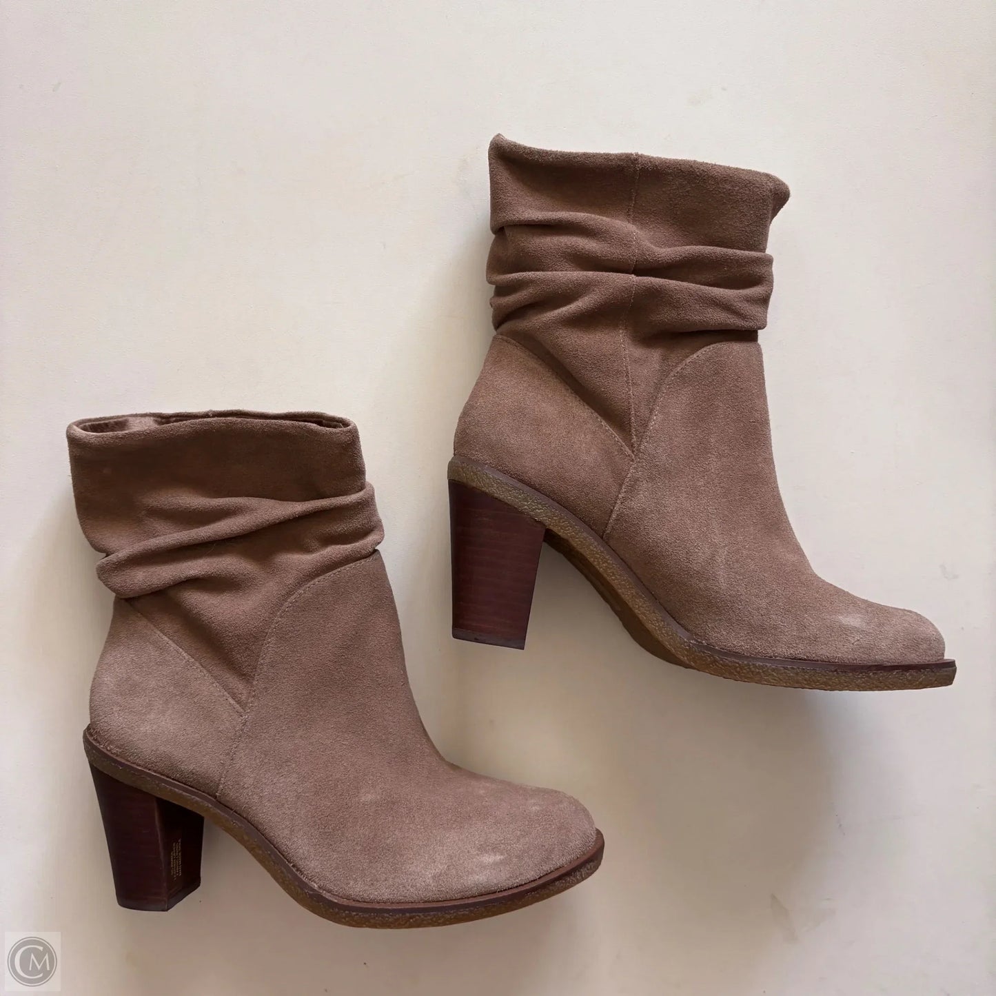 Boots Ankle Heels By Vince Camuto In Tan, Size: 8