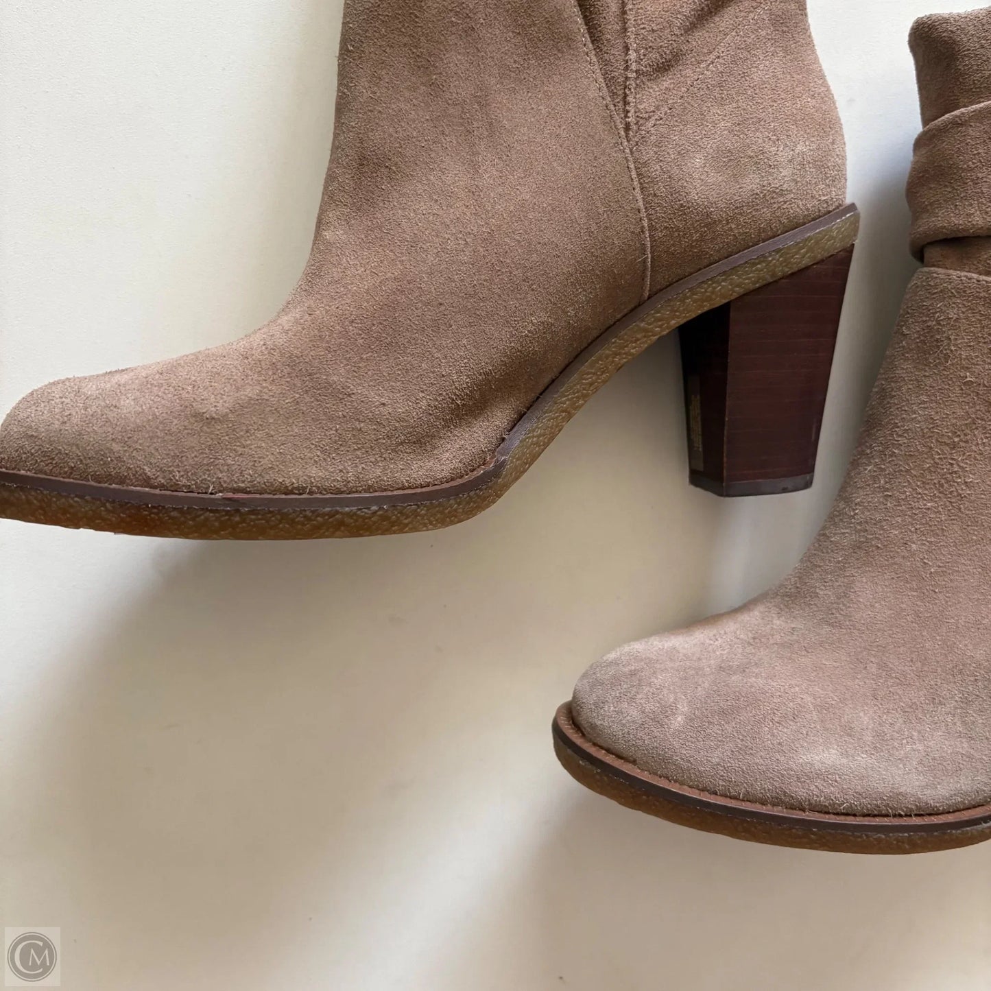 Boots Ankle Heels By Vince Camuto In Tan, Size: 8