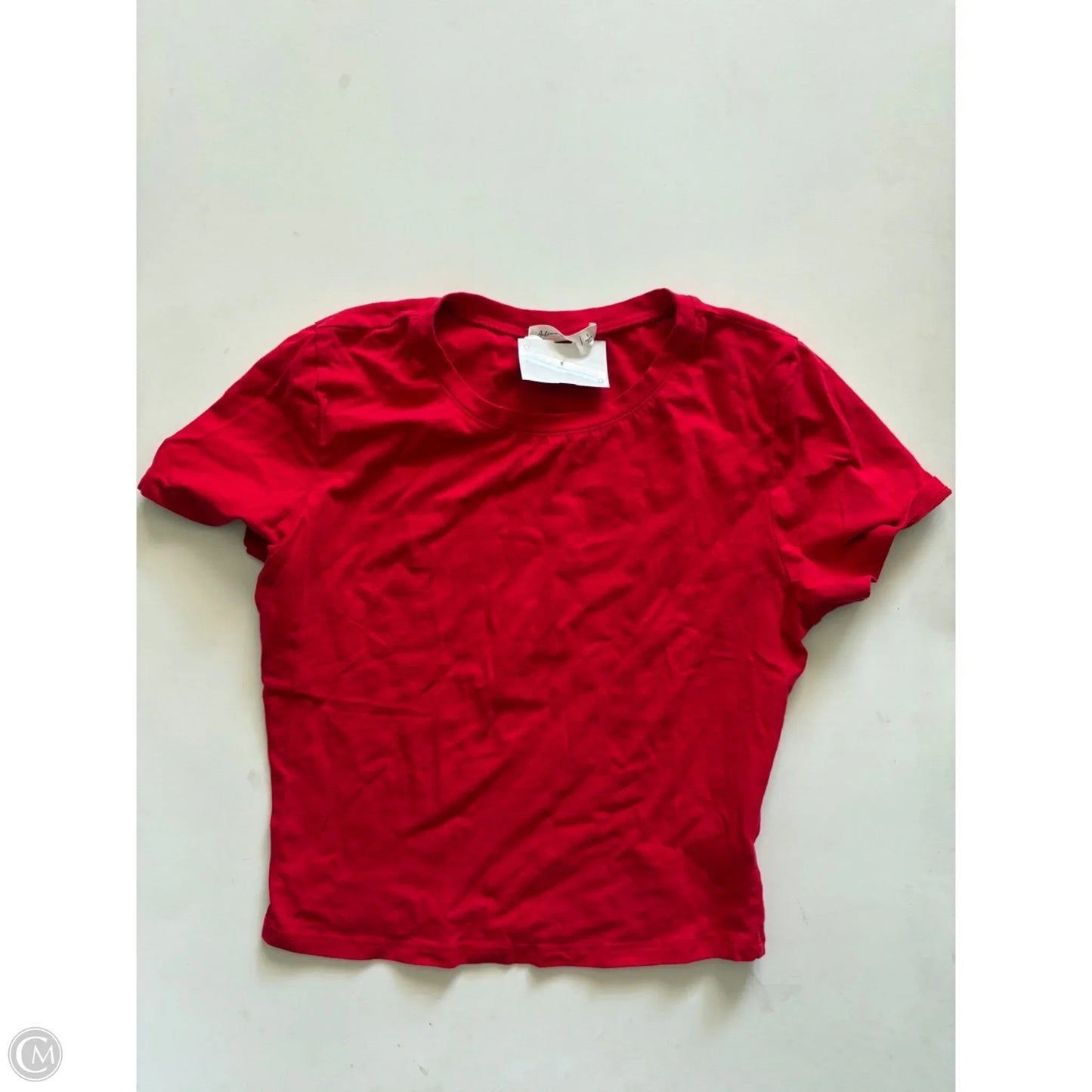 Top Short Sleeve By Active Studio In Red, Size: L