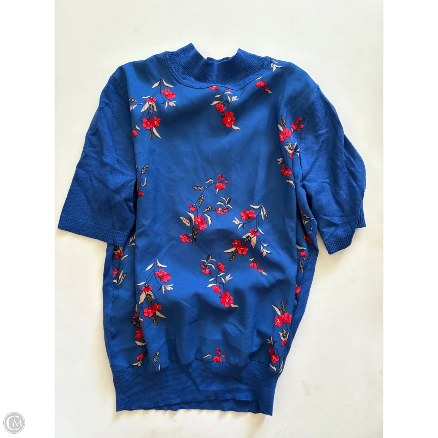 Sweater Short Sleeve By Ann Taylor In Blue, Size: S