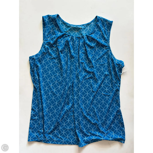 Blouse Sleeveless By Worthington In Blue, Size: Xl