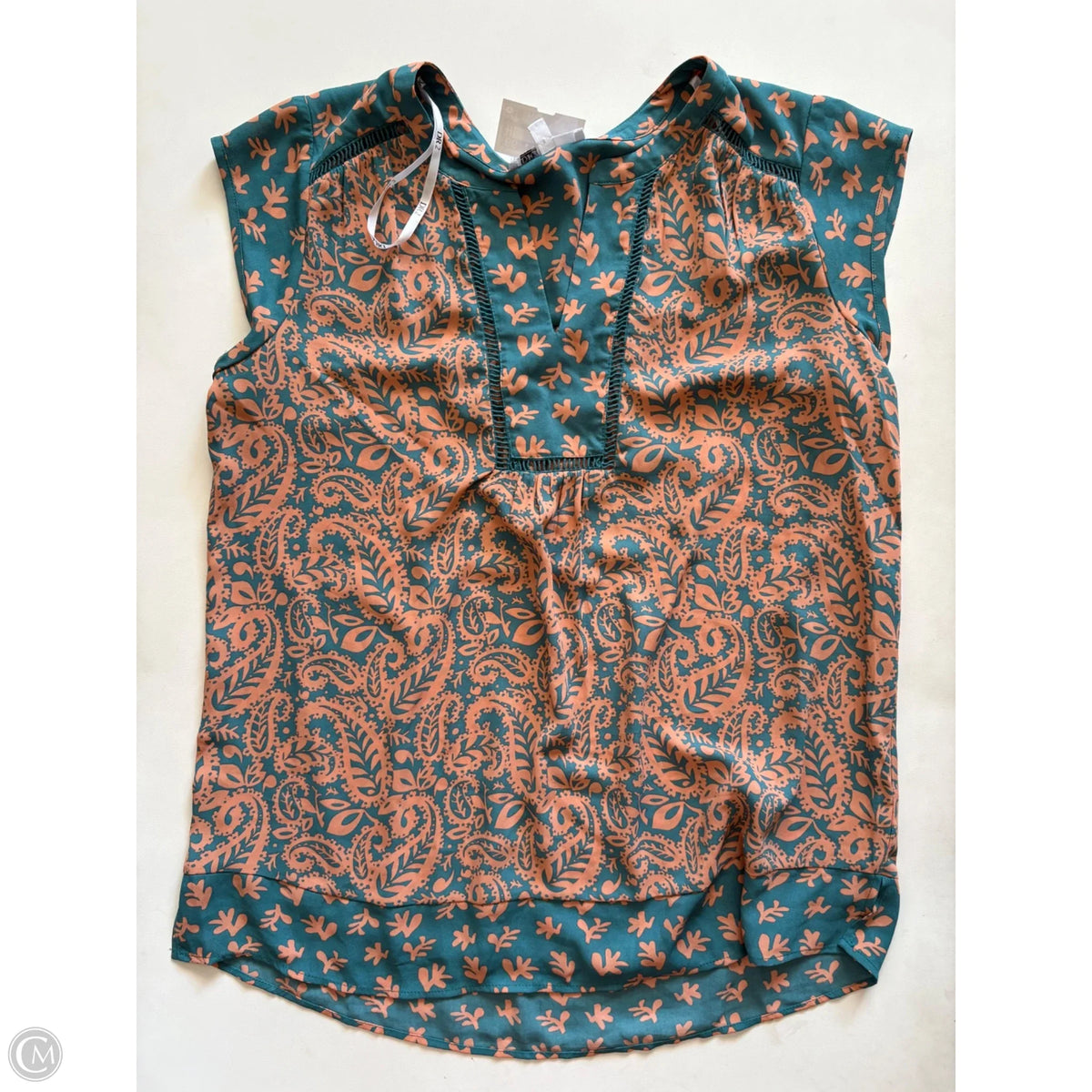 Blouse Sleeveless By Dr2 In Green, Size: M