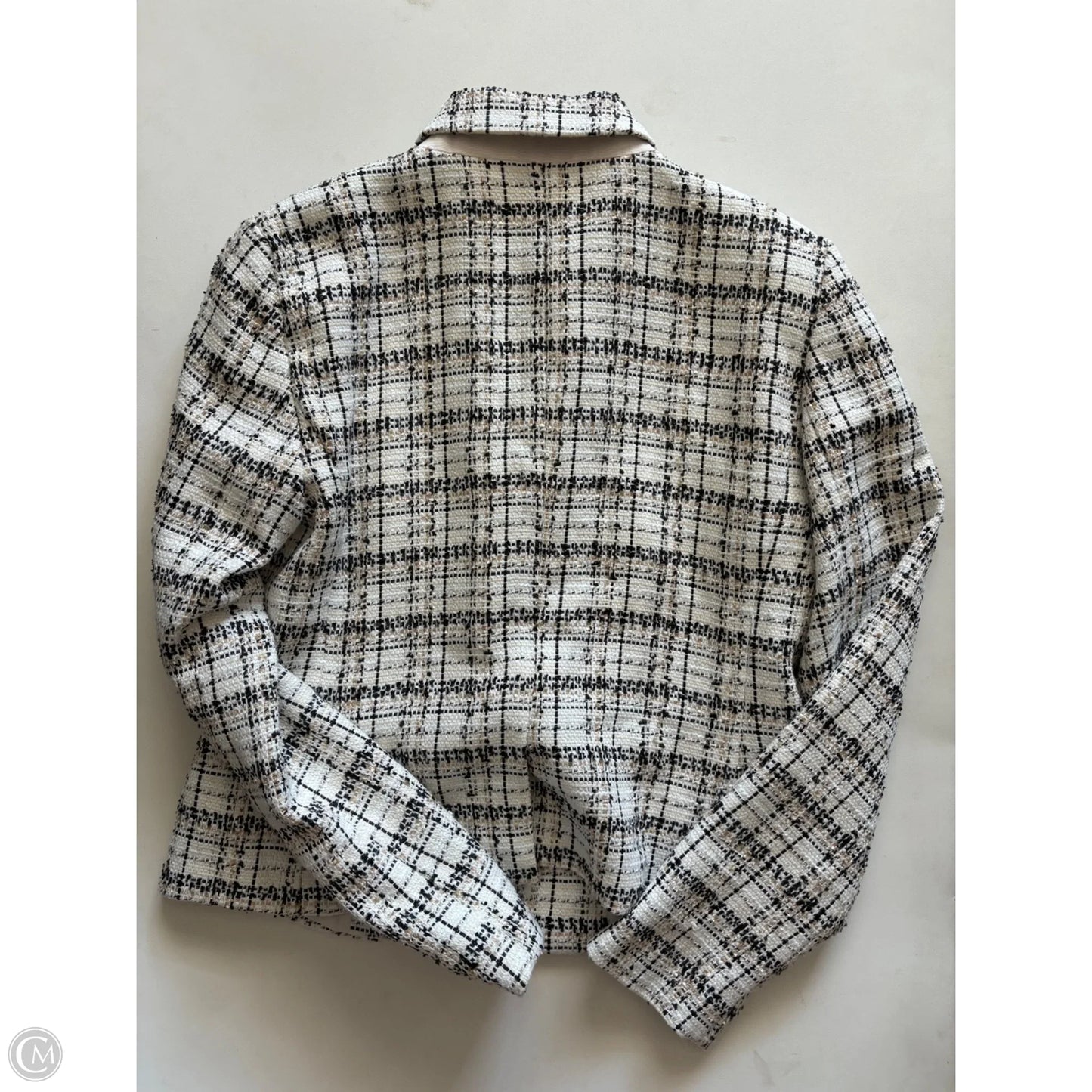 Blazer By Ann Taylor In Plaid Pattern, Size: 4