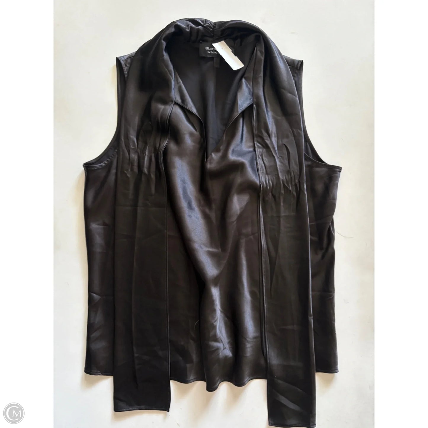 Blouse Sleeveless By Black Label In Black, Size: L