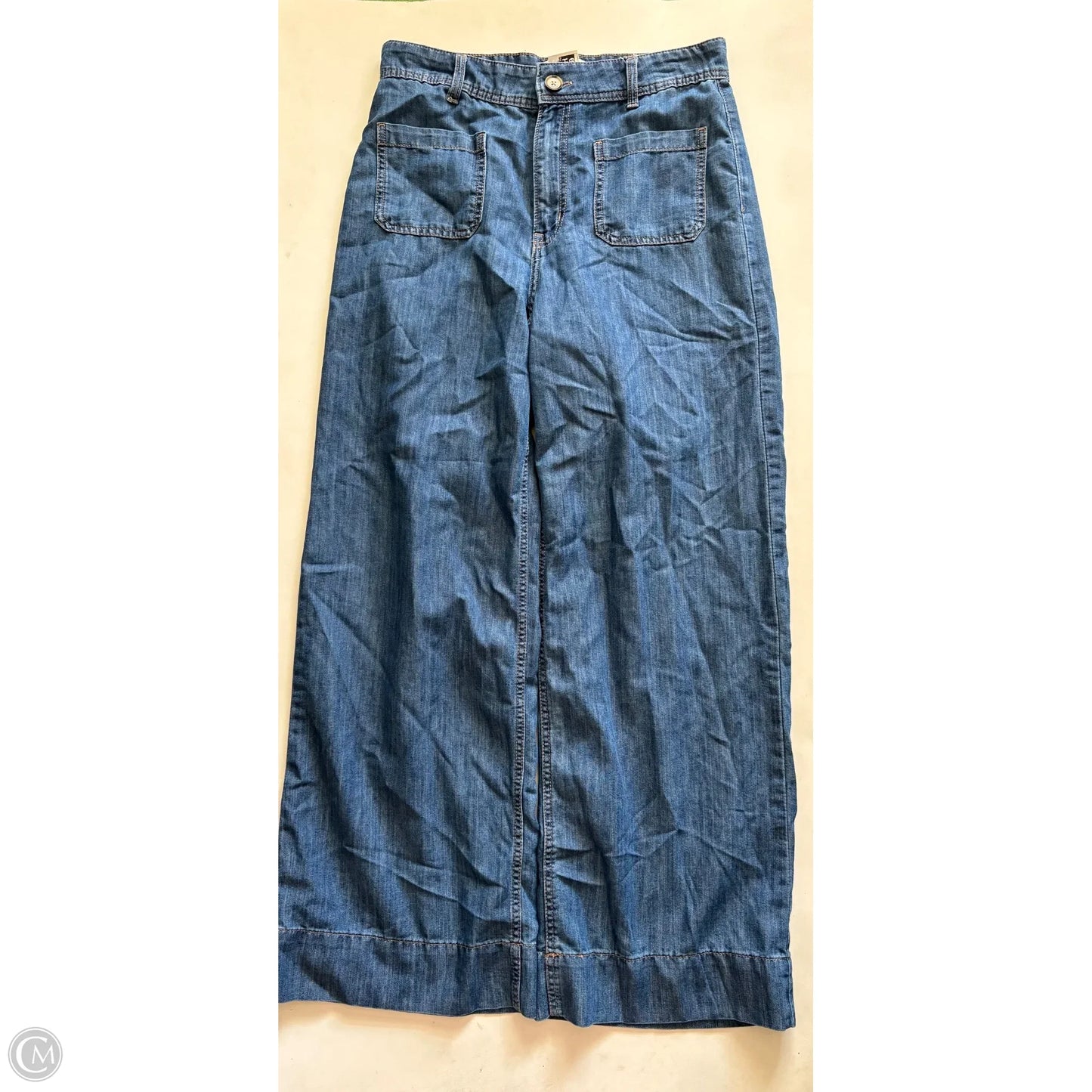 Jeans Wide Leg By H&m In Blue, Size: 8
