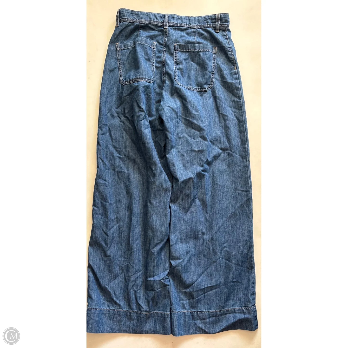 Jeans Wide Leg By H&m In Blue, Size: 8