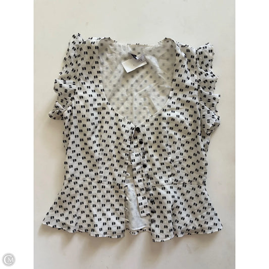 Top Sleeveless By intermix In Black & White, Size: S