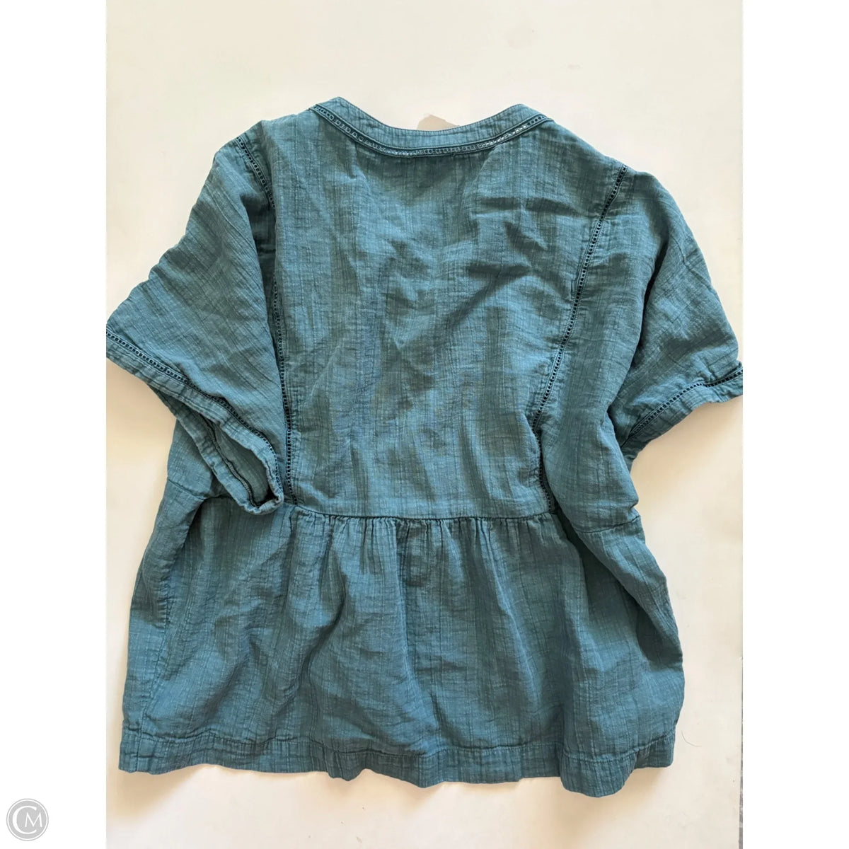 Top Short Sleeve By Wonderly In Green, Size: S