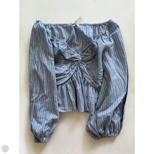 Top Long Sleeve By Mustard Seed In Striped Pattern, Size: L