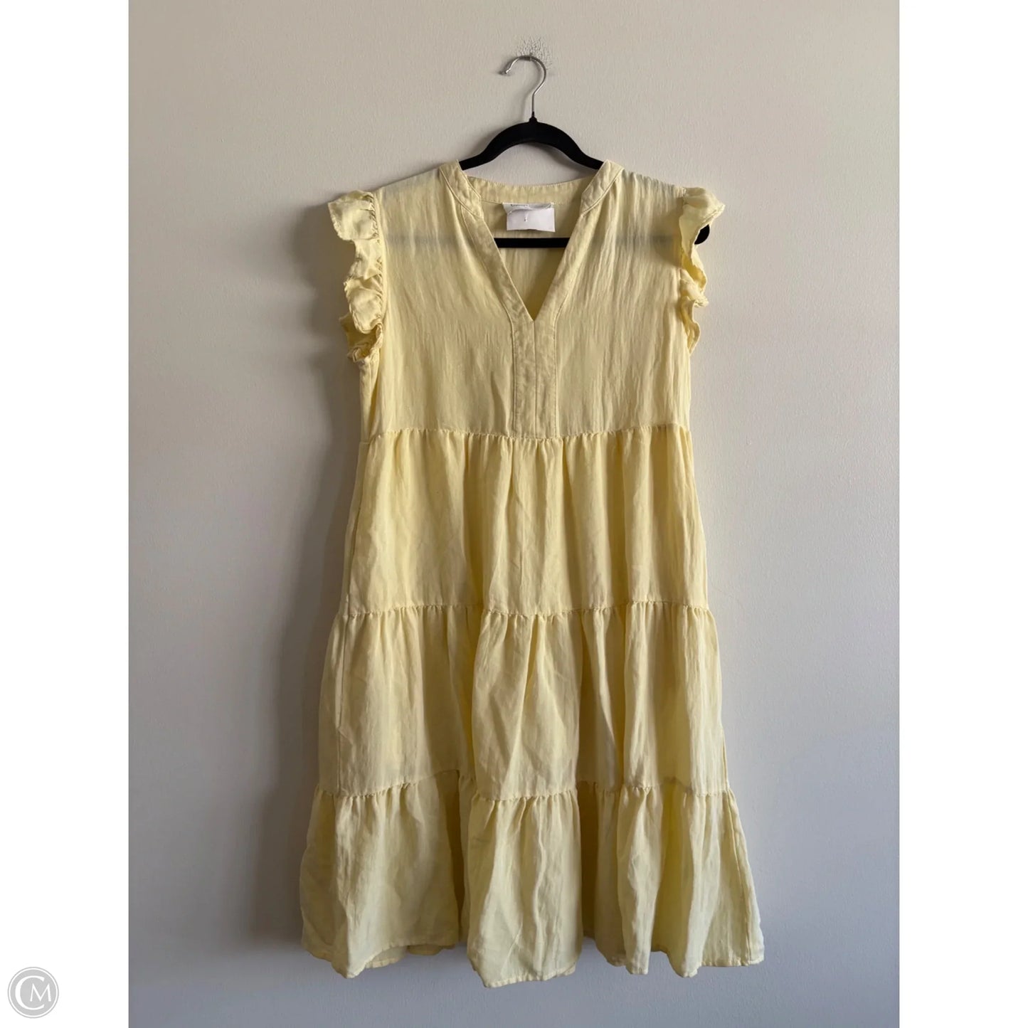 Dress Casual Short By Cousin Couture In Yellow, Size: S