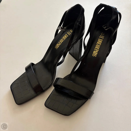 Sandals Heels Block By Dream Pairs In Black, Size: 10