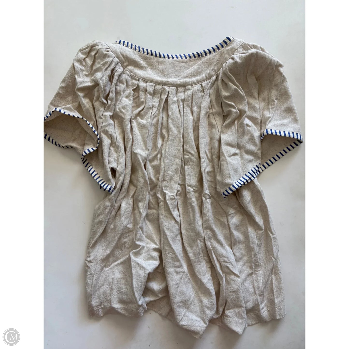 Top Short Sleeve By Umgee In Striped Pattern, Size: S