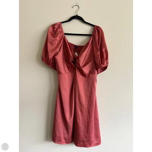 Dress Casual Midi By Express In Orange, Size: Xl