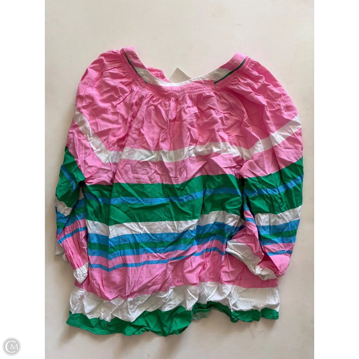 Top Long Sleeve By Crown And Ivy In Striped Pattern, Size: 2x