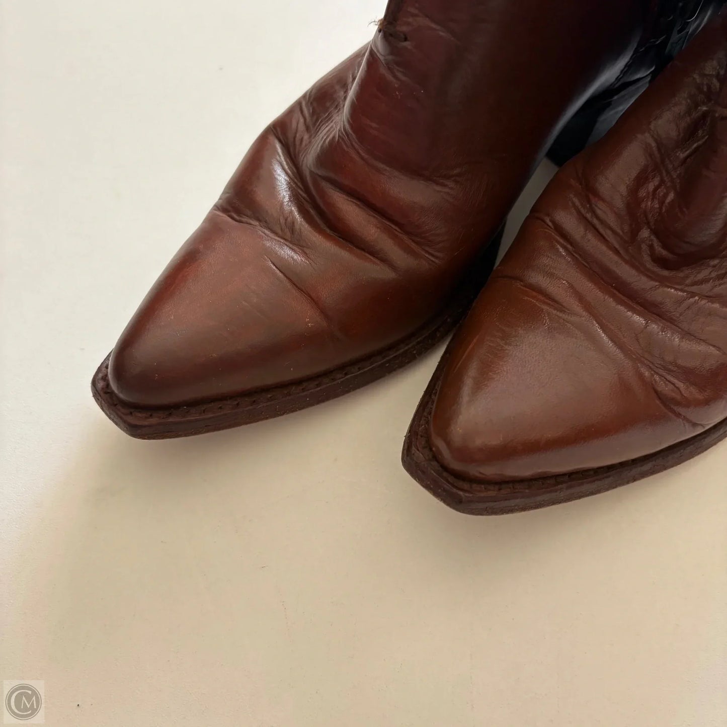 Boots Ankle Heels By Frye In Brown, Size: 8.5