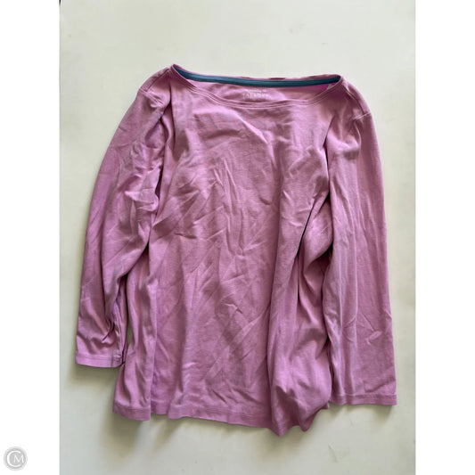 Top Long Sleeve By Talbots In Pink, Size: Xl