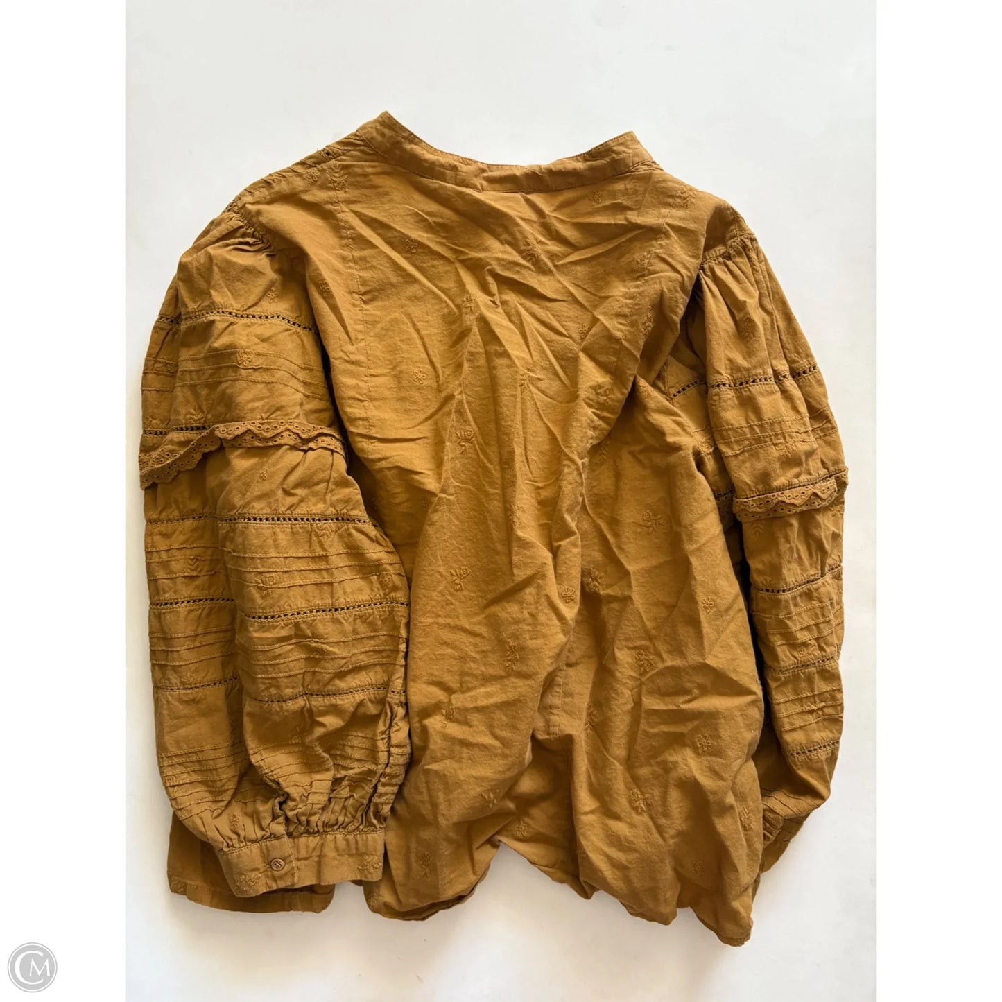 Top Long Sleeve By Seen In Brown, Size: 12