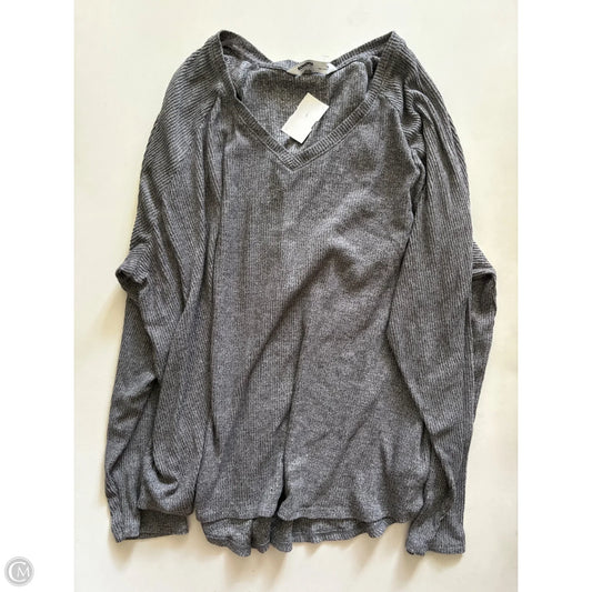 Top Long Sleeve By Sonoma In Grey, Size: 1x