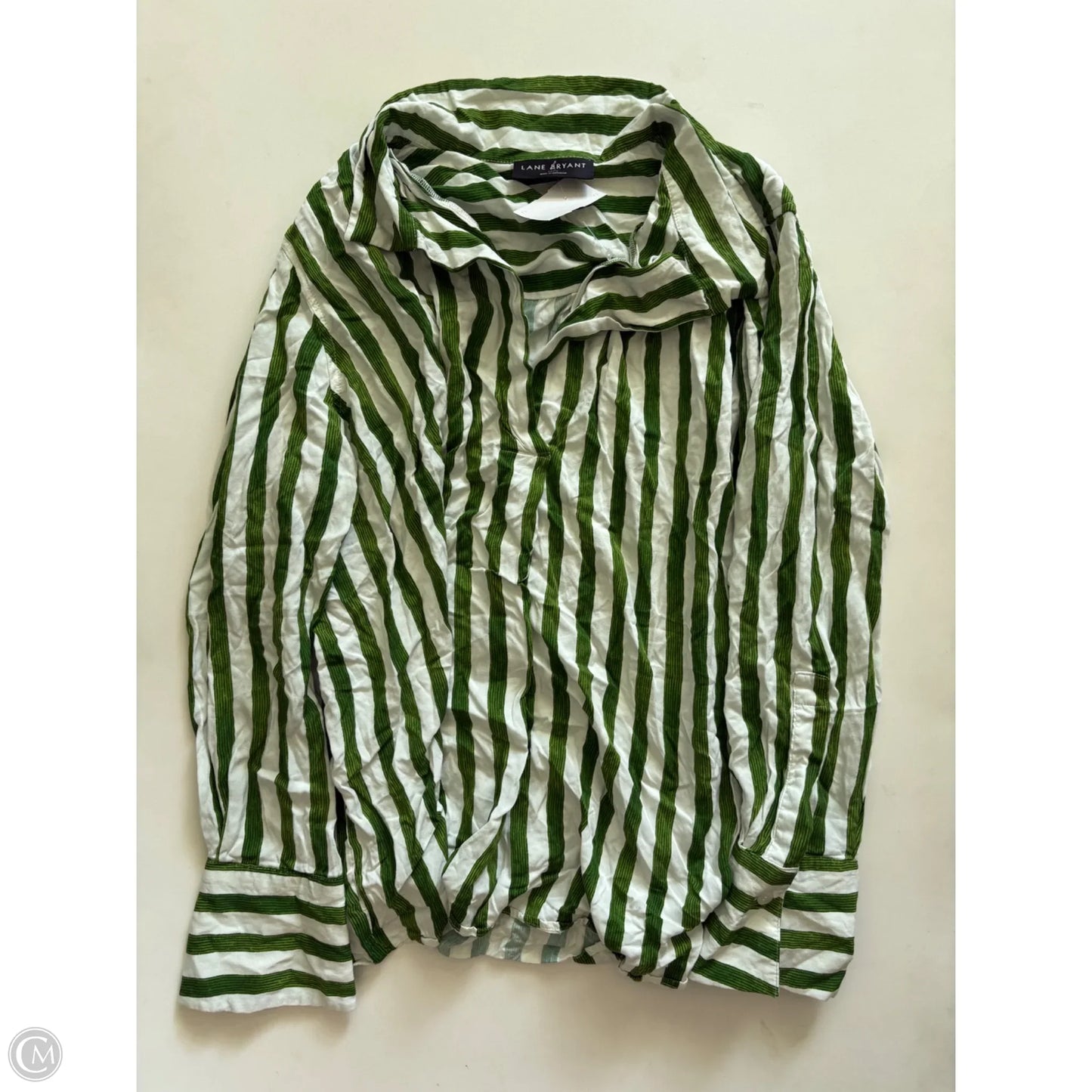 Top Long Sleeve By Lane Bryant In Striped Pattern, Size: 14