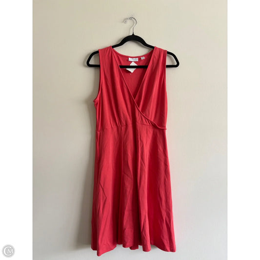 Dress Casual Midi By New York And Co In Orange, Size: L