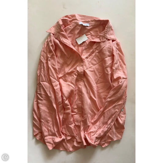 Top Long Sleeve By Liz Claiborne In Peach, Size: Xl