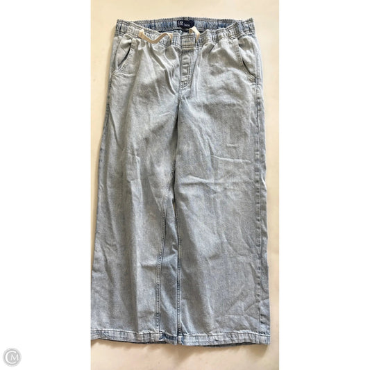 Jeans Wide Leg By Gap In Blue, Size: L