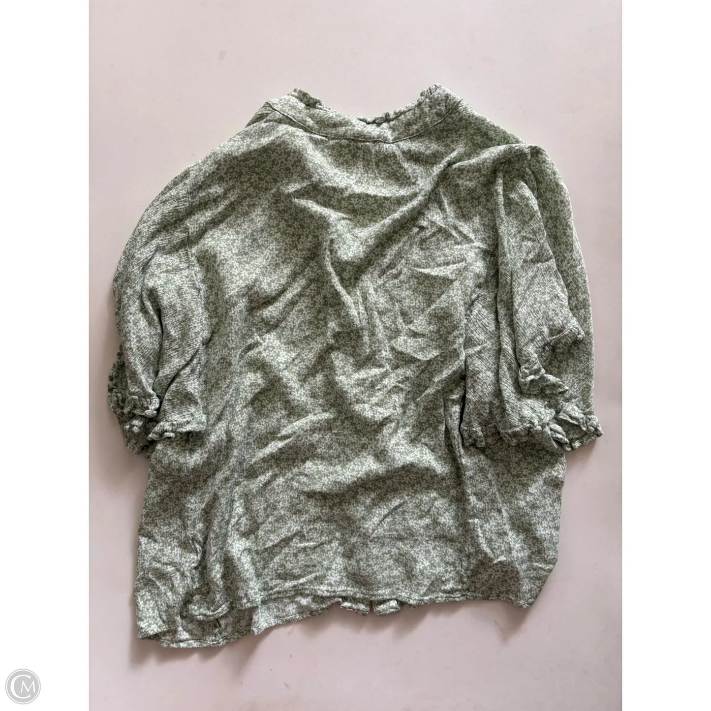 Top Short Sleeve By Roolee In Green, Size: M