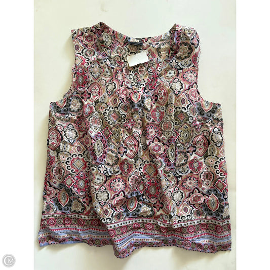Top Sleeveless By Talbots In Floral Print, Size: Xl