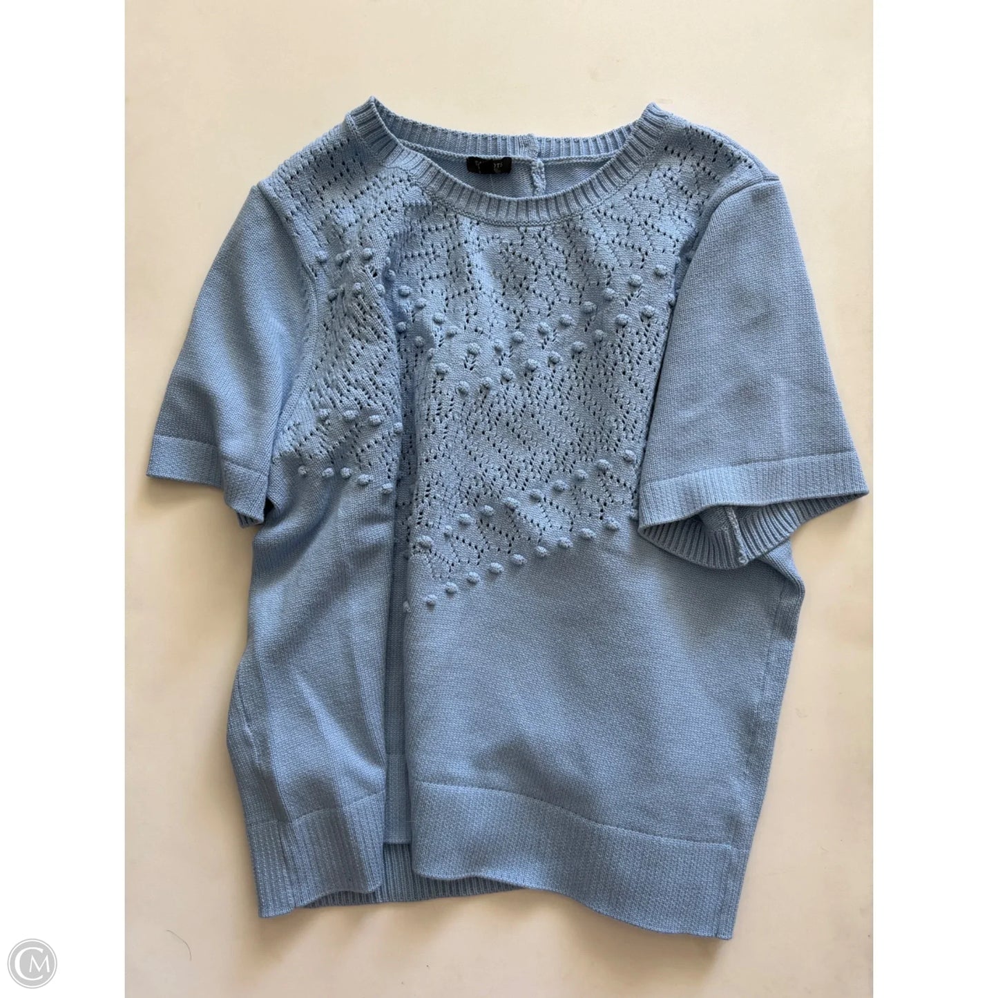 Sweater Short Sleeve By Talbots In Blue, Size: 2x