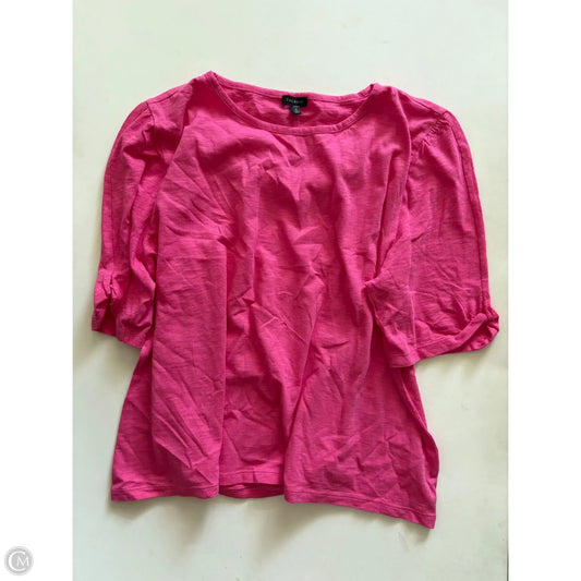 Top Short Sleeve By Talbots In Pink, Size: Xl