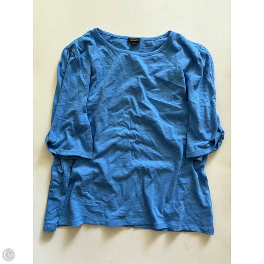 Top Short Sleeve By Talbots In Blue, Size: Xl