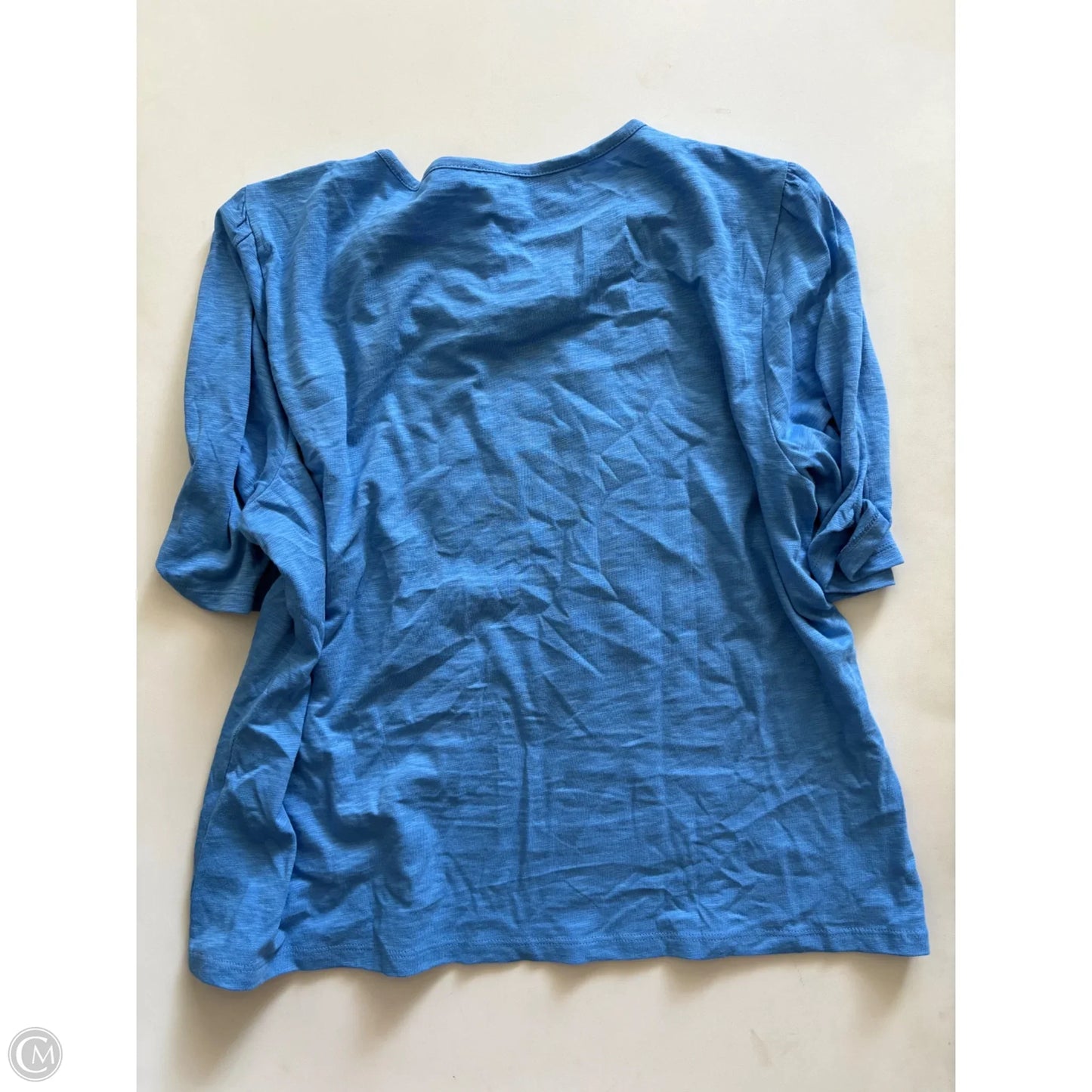 Top Short Sleeve By Talbots In Blue, Size: Xl