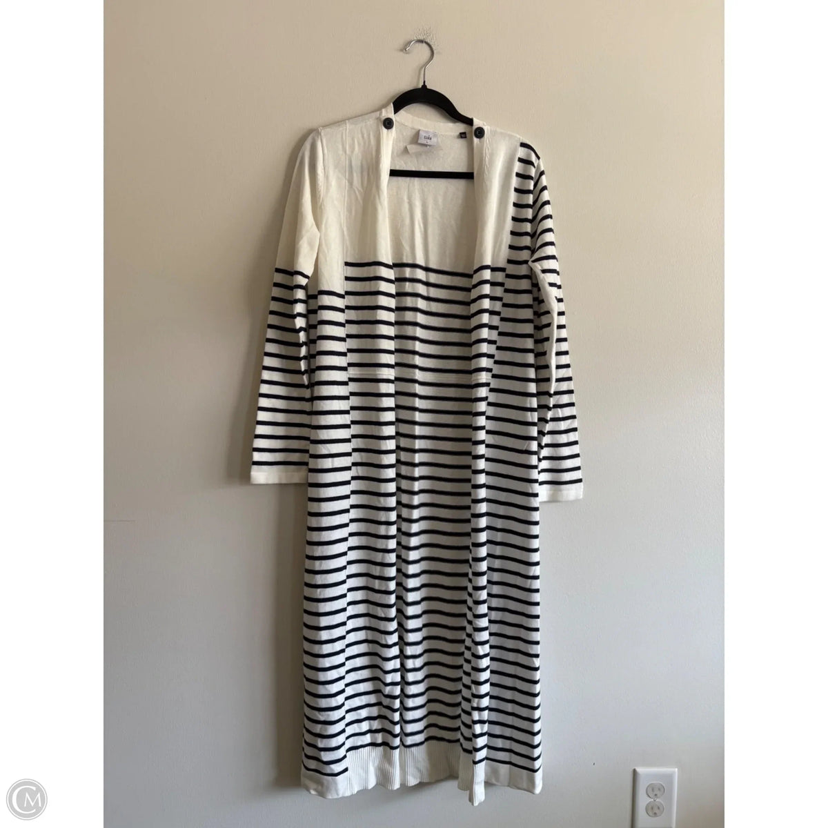 Sweater By Cabi In Striped Pattern, Size: L