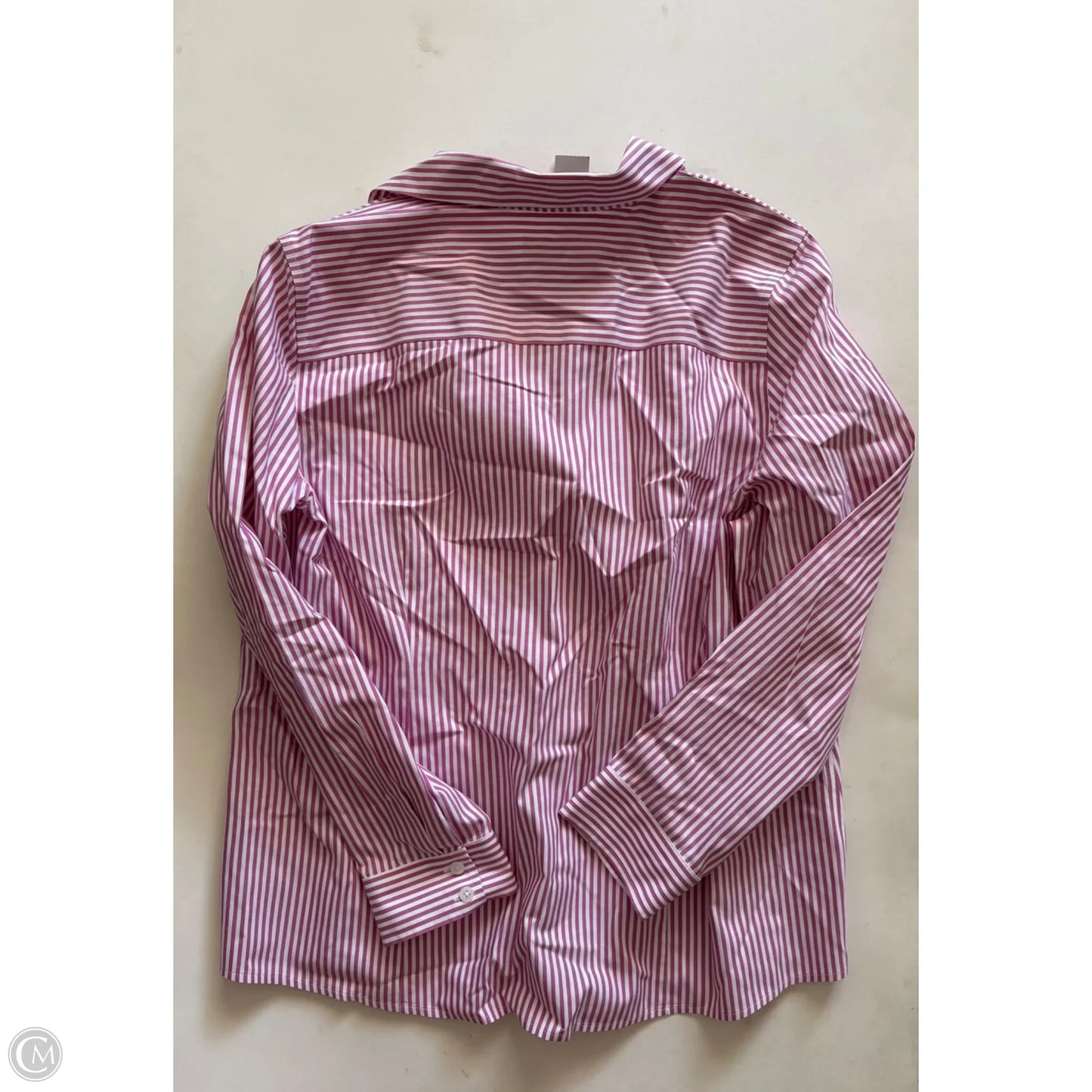 Top Long Sleeve By Chicos In Striped Pattern, Size: L