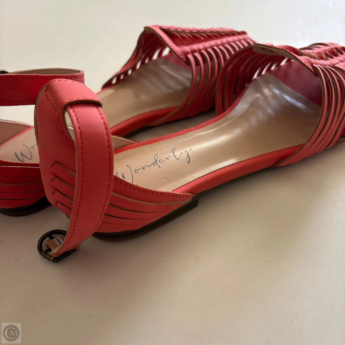 Sandals Flats By Wonderly In Orange, Size: 8.5