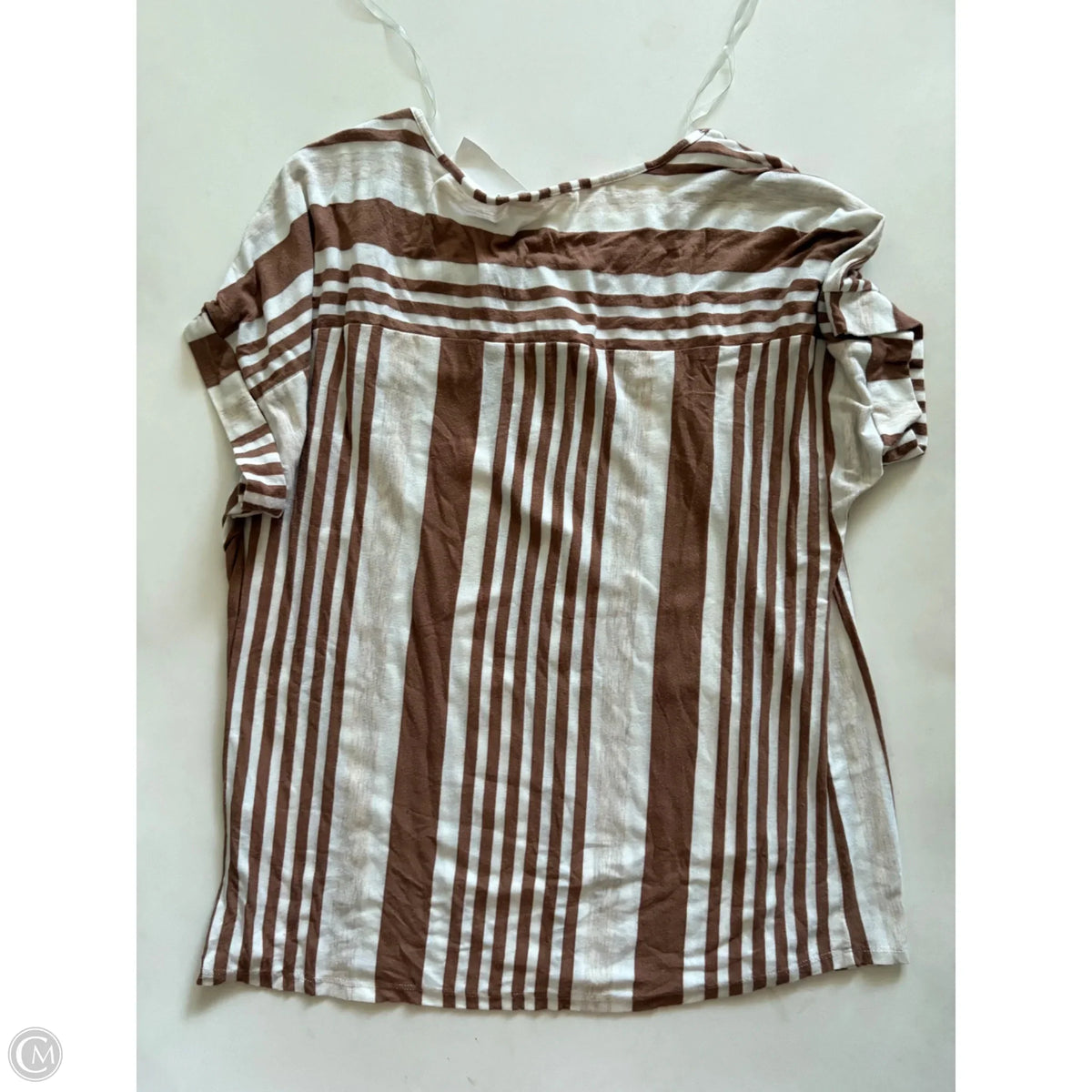 Top Short Sleeve By LATE August In Striped Pattern, Size: Xl